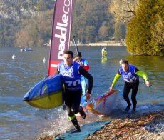 Glagla Race Stand Up Paddle en hiver Talloires